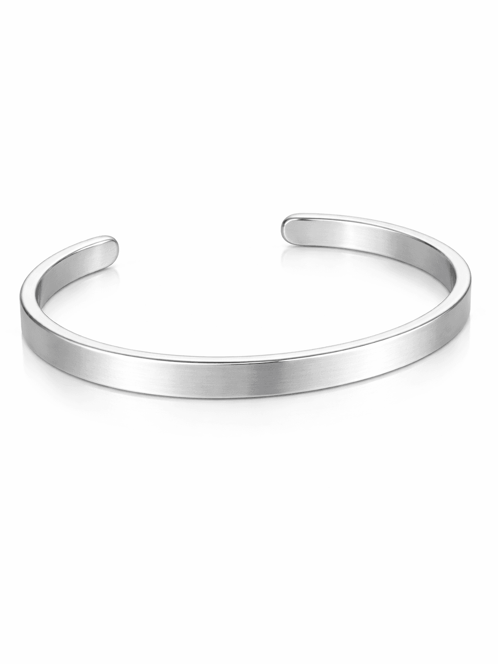 Men's Sterling Silver Matte Brushed Cuff Bracelet