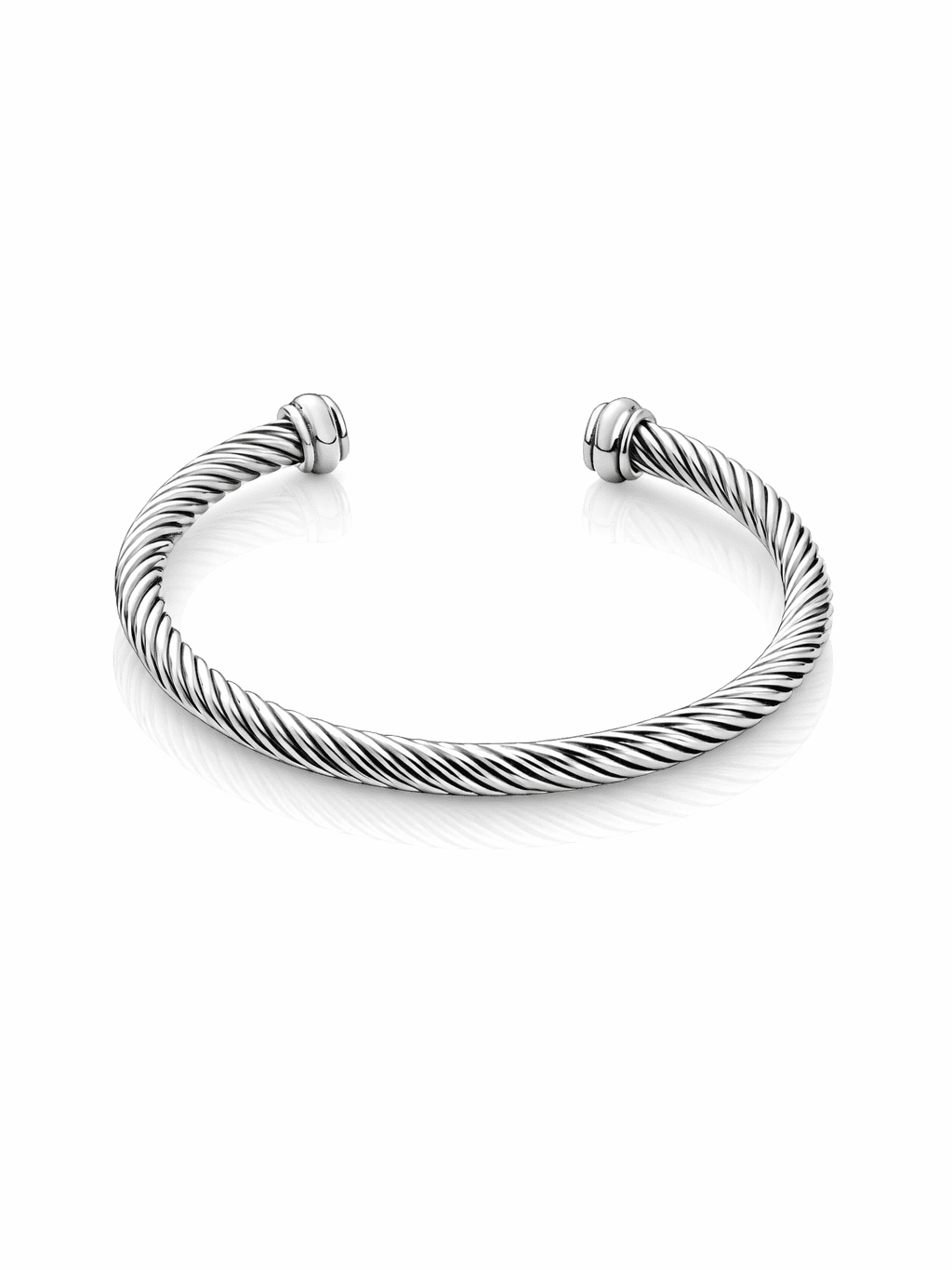 Men's Sterling Silver Twisted Kada Bracelet