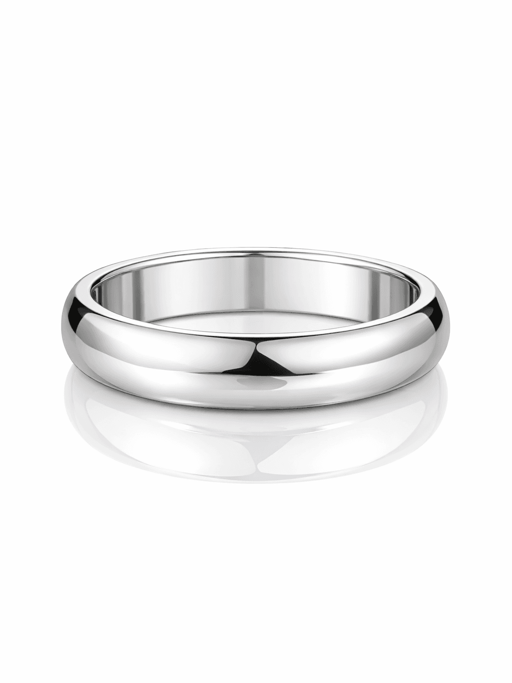 Sterling Silver Plain Round Band Ring Chala Design