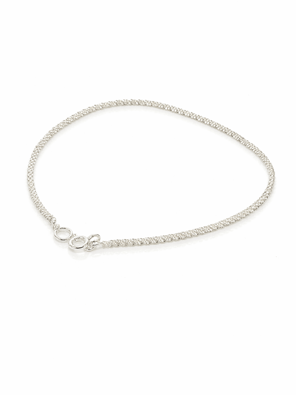 Dainty Sterling Silver Sparkle Chain Bracelet Minimalist Jewelry