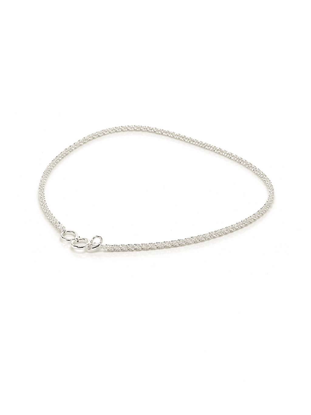 Dainty Sterling Silver Sparkle Chain Bracelet Minimalist Jewelry