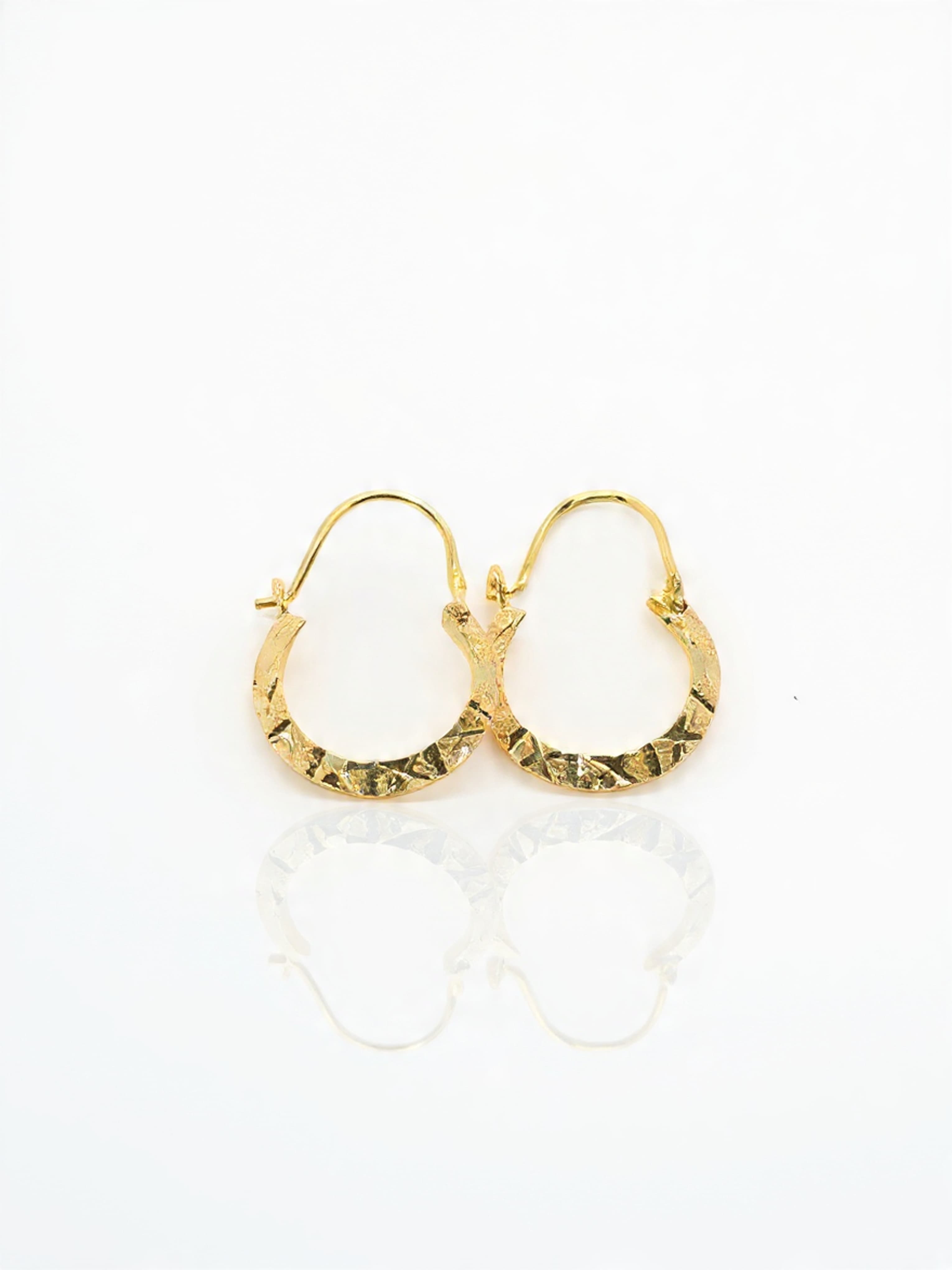 New Gold Faceted Crescent Balli Earrings design in pakistan and USA