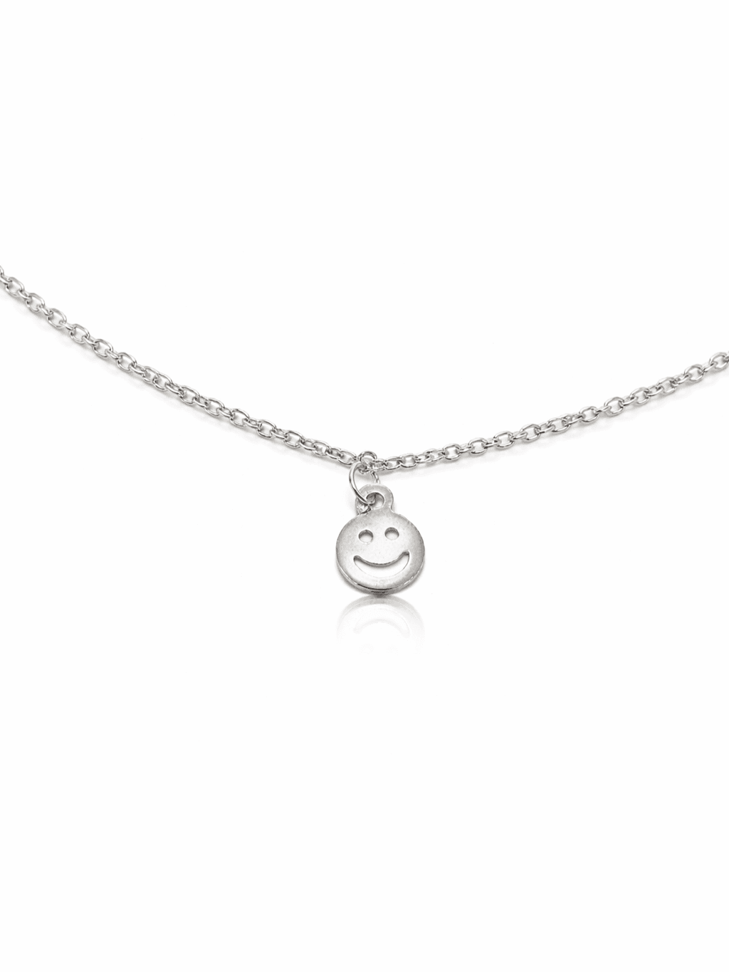 Silver Smiley Face Charm Anklet Payal for Girls