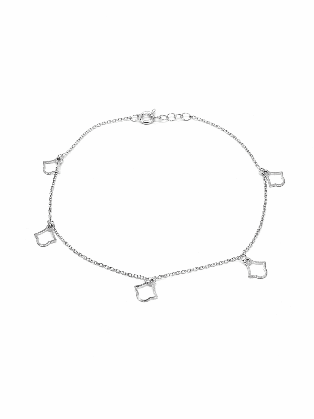 New 925 Sterling Silver Openwork Petal Charm Anklet Payal design for Girls in Pakistan