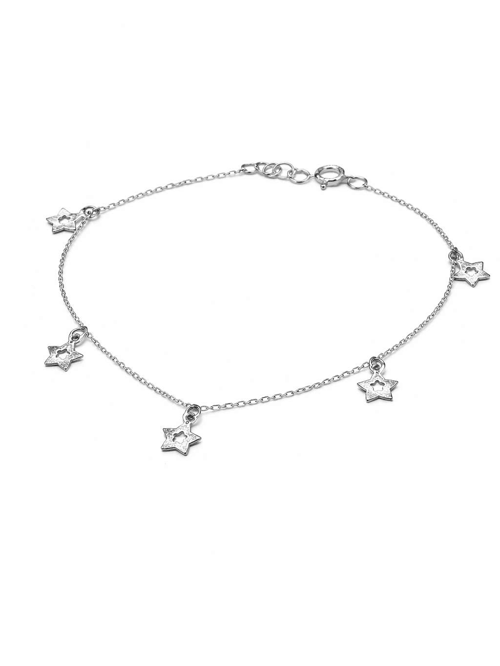 New 925 sterling Silver Open Star Charm Anklet Payal design for Girls in pakistan