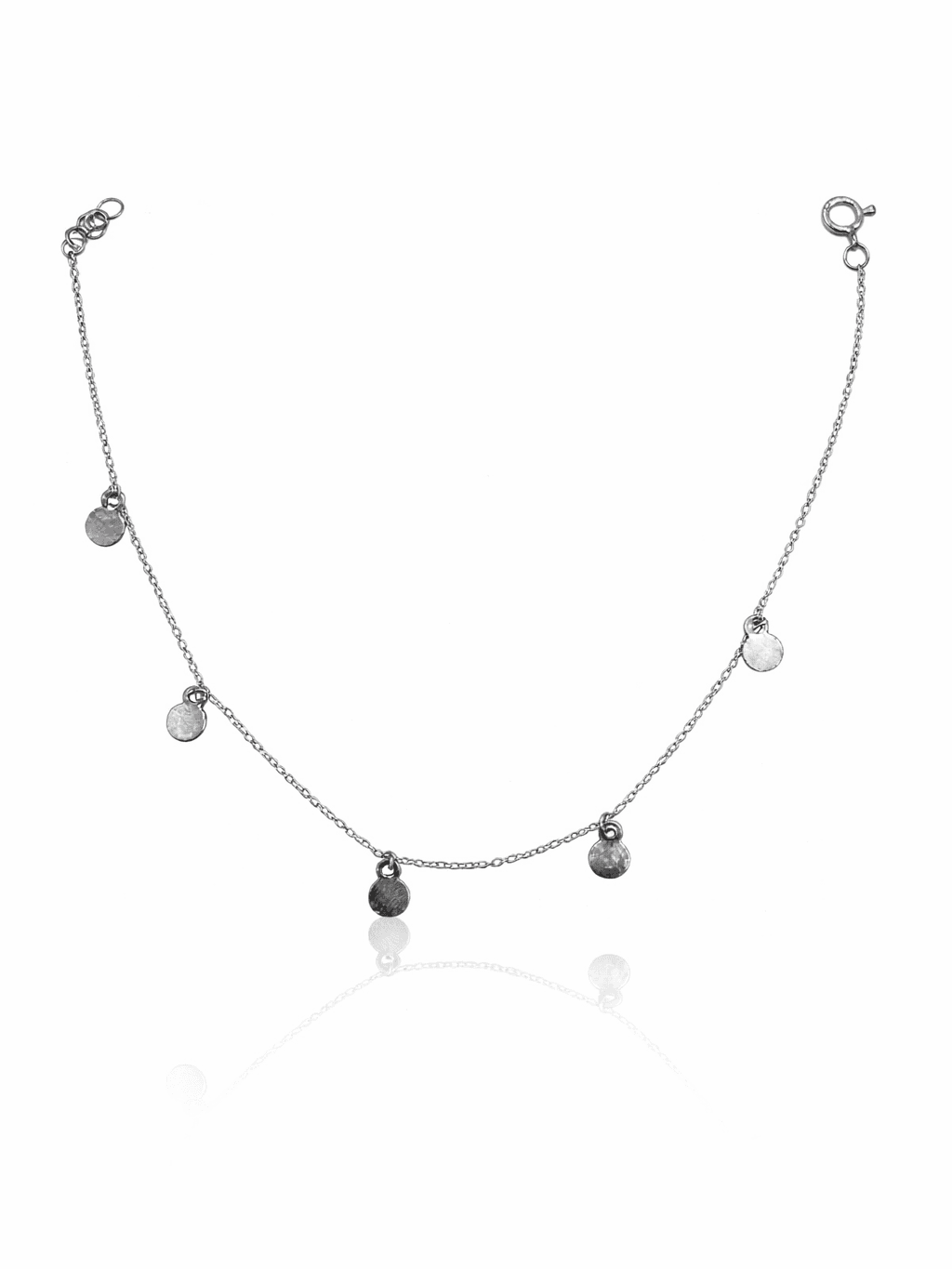 new 925 sterling Silver Plain Coin Charm Anklet Payal Design for Girls in pakistan