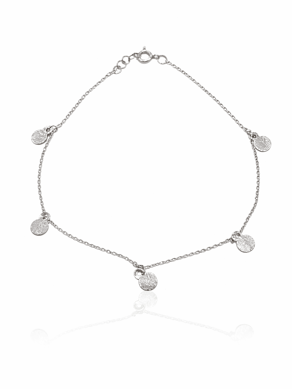 new 925 sterling Silver Plain Coin Charm Anklet Payal Design for Girls in pakistan