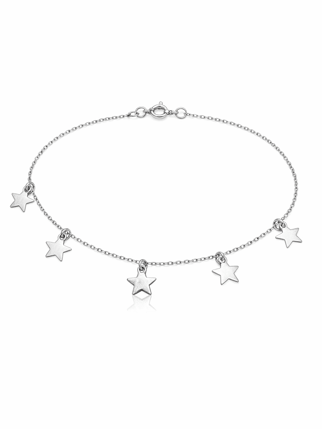 new 925 sterling Silver Solid Star Charm Anklet Payal for Girls in pakistan