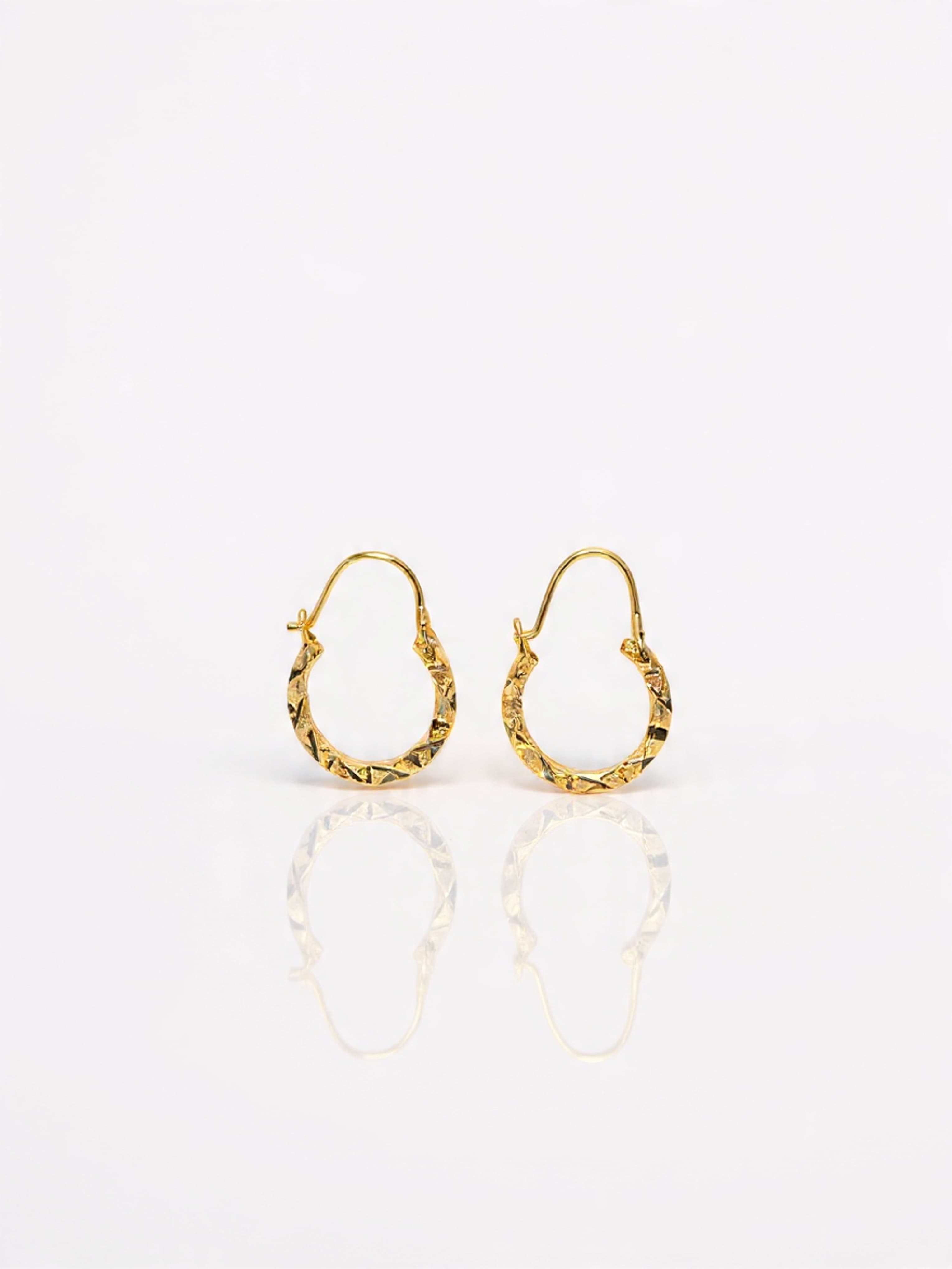 New Gold Faceted Crescent Balli Earrings design in pakistan and USA