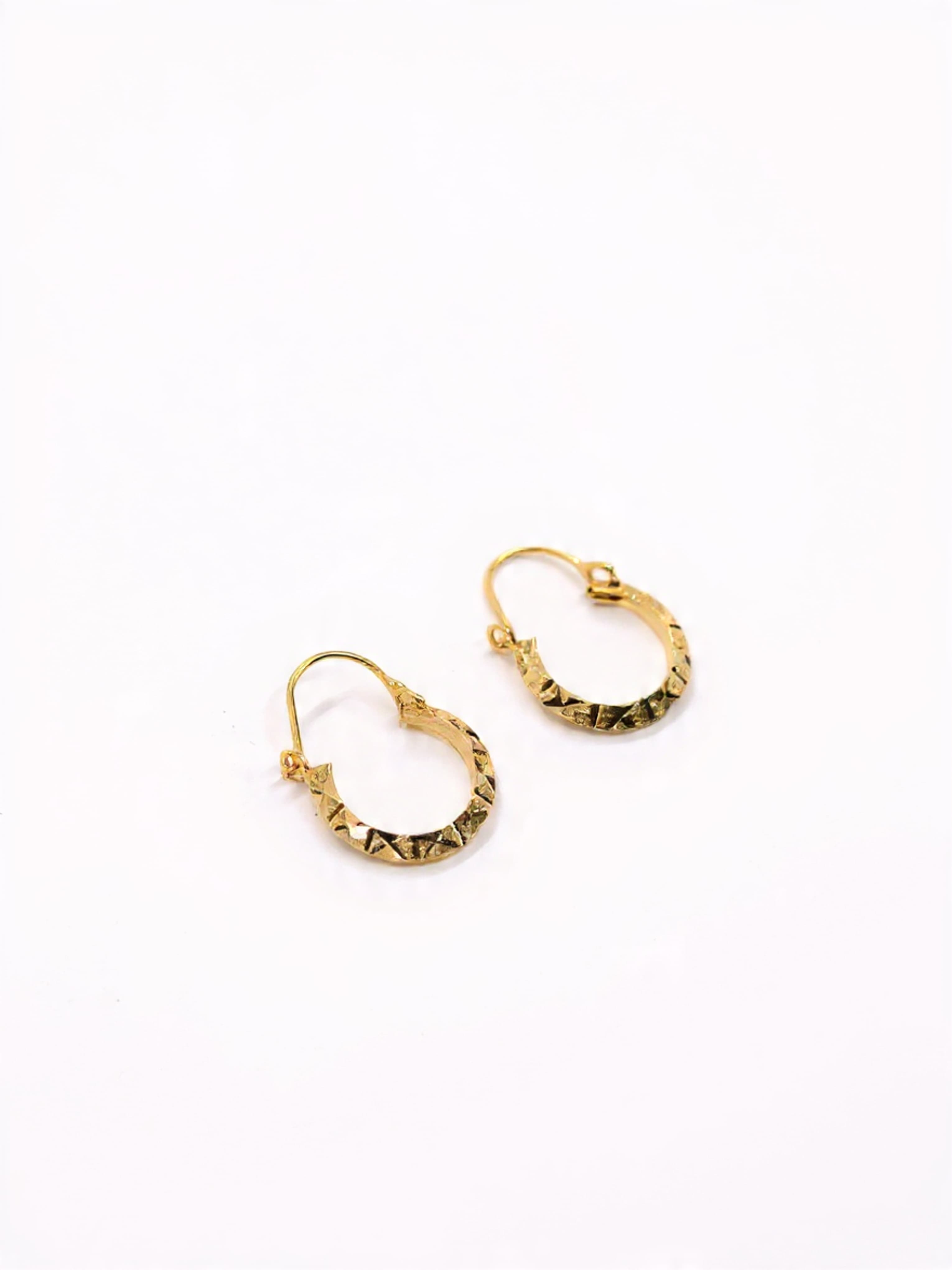New Gold Faceted Crescent Balli Earrings design in pakistan and USA